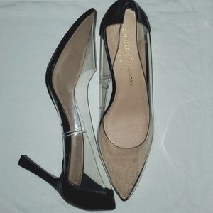 Chinese Laundry Women's Clear & Black Dress Shoe, Size 9 1/2